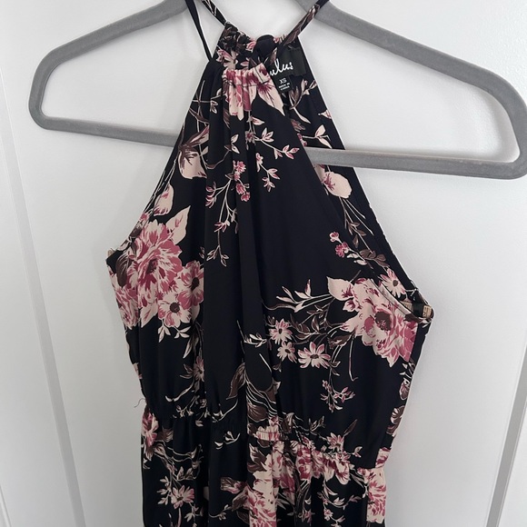 Lulu’s Feel the Music Midnight Navy Blue Floral Print Maxi Dress - Picture 7 of 9